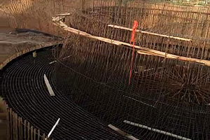 中山砼烟囱新建施工现场
