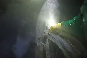 中山消防水池堵漏现场